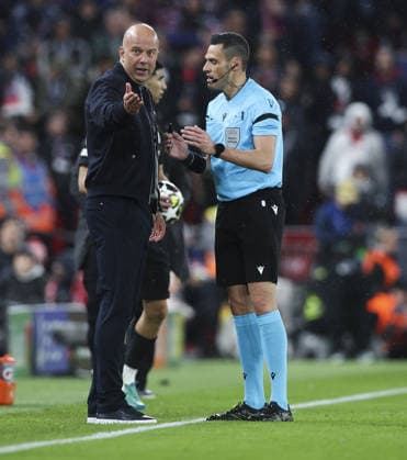 Liverpool v PSG, UEFA Champions League, Quater Final, 2nd Leg 14.04.26 Liverpool v PSG, UEFA Champions League, Quater Final, 2nd Leg Bradley Ormesher The Times Arne Slot Manager of Liverpool  Copyright: xBradleyxOrmesherx NINTCHDBPICT001073545954
