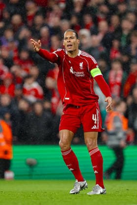 Football - UEFA Champions League - Quarter-Final - 2nd Leg - Liverpool FC v Paris Saint-Germain FC LIVERPOOL, ENGLAND - Tuesday, April 14, 2026: Liverpool s captain Virgil van Dijk reacts during the UEFA Champions League Quarter-Final 2nd Leg match between Liverpool FC and Paris Saint-Germain FC at Anfield. (Photo by David Rawcliffe Propaganda) LIVERPOOL Anfield MERSEYSIDE ENGLAND  Copyright: xDavidxRawcliffex P2026-04-14-Liverpool_PSG-82