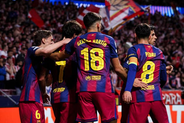 Atletico de Madrid vs. FC Barcelona, Barca on the 2025 26 UEFA Champions League Quarter-Final Second Leg match UEFA champions league - Atletico de Madrid vs FC Barcelona, MADRID, SPAIN, 14 April: Ferran Torres celebrates his goal during the UEFA Champions League 2025 26 Quarter-Final second Leg match between Atletico de Madrid and FC Barcelona at Riyadh Air Metropolitano Stadium. Madrid Madrid Spain Copyright: xAlejandroxMatiasx