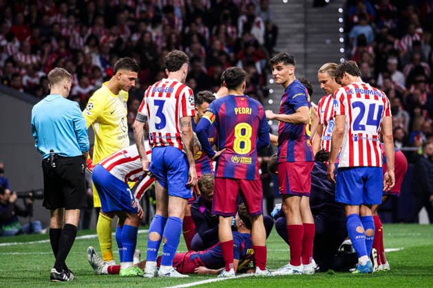 Atletico de Madrid vs. FC Barcelona, Barca on the 2025 26 UEFA Champions League Quarter-Final Second Leg match UEFA champions league - Atletico de Madrid vs FC Barcelona, MADRID, SPAIN, 14 April: Fermin Lopez of FC Barcelona during the UEFA Champions League 2025 26 Quarter-Final second Leg match between Atletico de Madrid and FC Barcelona at Riyadh Air Metropolitano Stadium. Madrid Madrid Spain Copyright: xAlejandroxMatiasx
