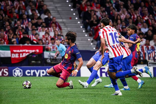 Atletico de Madrid vs. FC Barcelona, Barca on the 2025 26 UEFA Champions League Quarter-Final Second Leg match UEFA champions league - Atletico de Madrid vs FC Barcelona, MADRID,SPAIN, 14 April: Ferran Torres of FC Barcelona during the UEFA Champions League 2025 26 Quarter-Final second Leg match between Atletico de Madrid and FC Barcelona at Riyadh Air Metropolitano Stadium. Madrid Madrid Spain Copyright: xAlejandroxMatiasx
