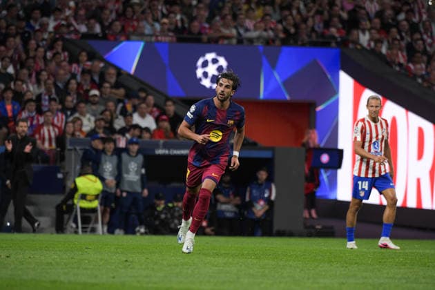 UEFA Champions League Quarter Finals Atletico Madrid v Barcelona Ferran Torres of FC Barcelona, Barca during the UEFA Champions League Quarter Finals match Atletico Madrid vs Barcelona at Riyadh Air Metropolitano, Madrid, Spain on 14 April 2026 (Photo by Samuel Carreno News Images) Madrid Riyadh Air Metropolitano Madrid Spain Copyright: xSamuelxCarreno NewsxImagesx