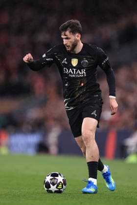Liverpool v Paris Saint-Germain 14th April 2026 - UEFA Champions League - Quarter Final (2nd Leg) - Liverpool v Paris Saint-Germain - Khvicha Kvaratskhelia of Paris Saint-Germain - Photo: Simon Stacpoole Offside. Liverpool UK Copyright: xSimonxStacpoolexOffside