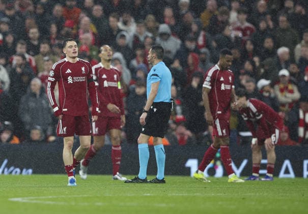 Liverpool v PSG, UEFA Champions League, Quater Final, 2nd Leg 14.04.26 Liverpool v PSG, UEFA Champions League, Quater Final, 2nd Leg Bradley Ormesher The Times Florian Wirtz of Liverpool fter Ousmane Dembélé of PSG goal 0-1  Copyright: xBradleyxOrmesherx NINTCHDBPICT001073556927