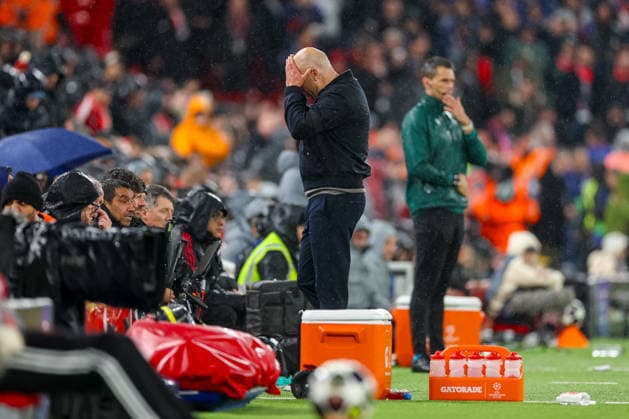 Football - UEFA Champions League - Quarter-Final - 2nd Leg - Liverpool FC v Paris Saint-Germain FC LIVERPOOL, ENGLAND - Tuesday, April 14, 2026: Liverpool s head coach Arne Slot reacts during the UEFA Champions League Quarter-Final 2nd Leg match between Liverpool FC and Paris Saint-Germain FC at Anfield. (Photo by David Rawcliffe Propaganda) LIVERPOOL Anfield MERSEYSIDE ENGLAND  Copyright: xDavidxRawcliffex P2026-04-14-Liverpool_PSG-118