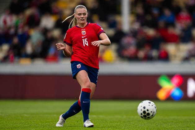 260414 Mathilde Harviken of Norway during the FIFA Women s World Cup Qualifier football match between Norway and Slovenia on April 14, 2026 in Lillestrom. Photo: Marius Simensen BILDBYRAN COP 238 VG0919 bbeng dam FIFA World Cup, WM, Weltmeisterschaft, Fussball qualifiers football fotball fotboll landskamp norge norway slovenia slovenien soccer vm kvalik vm-kvalifisering kvinner Copyright: MARIUSxSIMENSEN BB260414ZI001