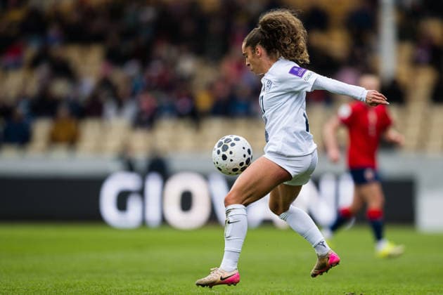 260414 Izabela KriÅ¾aj of Slovenia during the FIFA Women s World Cup Qualifier football match between Norway and Slovenia on April 14, 2026 in Lillestrom. Photo: Marius Simensen BILDBYRAN COP 238 VG0919 bbeng dam FIFA World Cup, WM, Weltmeisterschaft, Fussball qualifiers football fotball fotboll landskamp norge norway slovenia slovenien soccer vm kvalik vm-kvalifisering kvinner Copyright: MARIUSxSIMENSEN BB260414ZM006