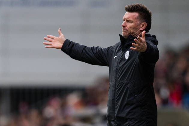 260414 Head coach Sasa Kolman of Slovenia during the FIFA Women s World Cup Qualifier football match between Norway and Slovenia on April 14, 2026 in Lillestrom. Photo: Marius Simensen BILDBYRAN COP 238 VG0919 bbeng dam FIFA World Cup, WM, Weltmeisterschaft, Fussball qualifiers football fotball fotboll landskamp norge norway slovenia slovenien soccer vm kvalik vm-kvalifisering kvinner Copyright: MARIUSxSIMENSEN BB260414ZP007