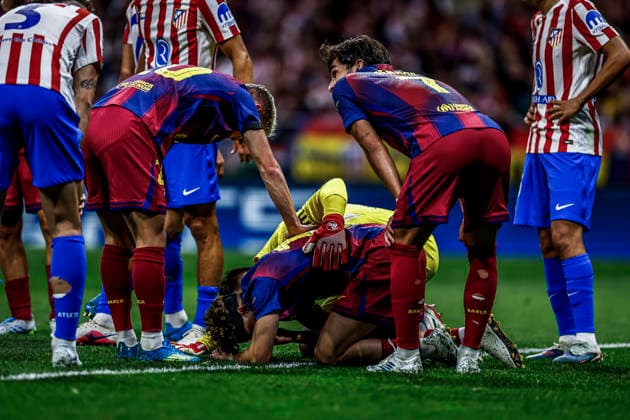 Atletico de Madrid vs FC Barcelona, Barca - UEFA Champions League - 14 04 2025 Fermin of FC Barcelona during the UEFA Champions League match between Atletico de Madrid and FC Barcelona at Riyadh Air Metropolitano on April 14, 2025 in Madrid, Spain. Madrid Spain Copyright: xMarinaxFrutos PGSxPhotoxAgencyx