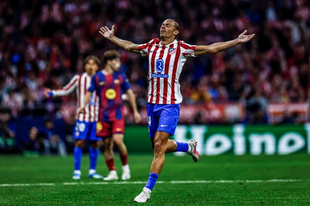 Atletico de Madrid vs FC Barcelona, Barca - UEFA Champions League - 14 04 2025 Marcos Llorente of Atletico de Madrid during the UEFA Champions League match between Atletico de Madrid and FC Barcelona at Riyadh Air Metropolitano on April 14, 2025 in Madrid, Spain. Madrid Spain Copyright: xMarinaxFrutos PGSxPhotoxAgencyx