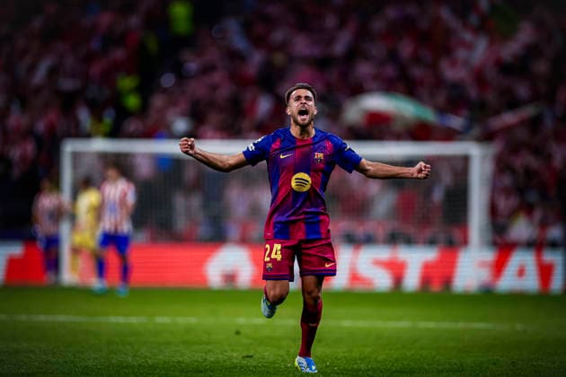 Atletico de Madrid CF vs FC Barcelona, Barca - UEFA Champions League - 14 04 2026 Eric of FC Barcelona celebrates a goal during the quarter-final second leg UEFA Champions League match between Atletico de Madrid and FC Barcelona at Riyadh Air Metropolitano Stadium on April 14, 2026 in Madrid, Spain. Madrid Spain Copyright: xPabloxGarcia PGSxPhotoxAgencyx