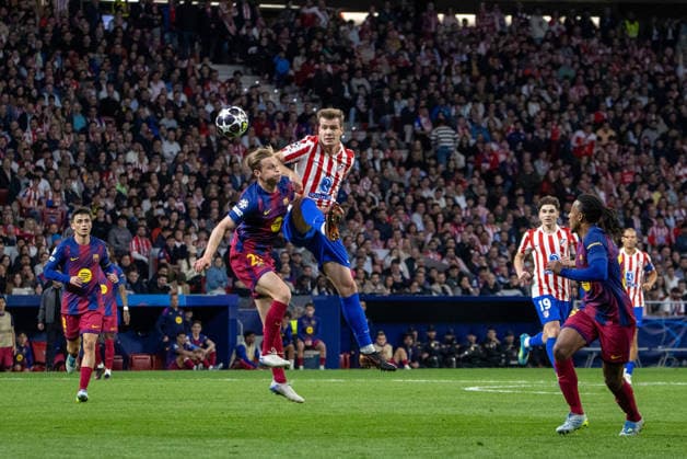 April 14, 2026, Madrid, Spain: Alexander Sorloth of AtlÃ tico de Madrid seen in action during the UEFA Champions League quarter-final second leg match between AtlÃ tico de Madrid and FC Barcelona, Barca played at the Riyadh Air Metropolitano Stadium. Final score: AtlÃ tico de Madrid 1 - 2 FC Barcelona. AtlÃ Tico De Madrid Vs FC Barcelona In Madrid - 14 Apr 2026  - ZUMAs197 20260414_aaa_s197_117 Copyright: xDavidxCanalesx