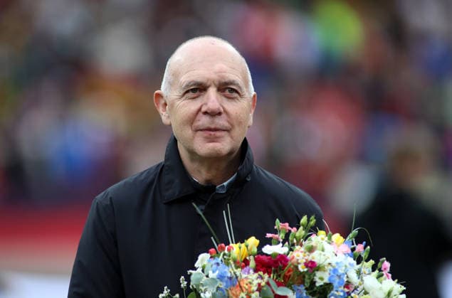 Deutschland - Österreich, Fussball, Frauen, Saison 2025 2026, Länderspiel, WM-Qualifikation, Max-Morlock-Stadion, Nürnberg Bernd Neuendorf, DFB Präsident, Kopf, Oberkörper, stehend *** Germany Austria, football, women, season 2025 2026, international match, World Cup qualification, Max Morlock Stadium, Nuremberg Bernd Neuendorf, DFB President, head, upper body, standing