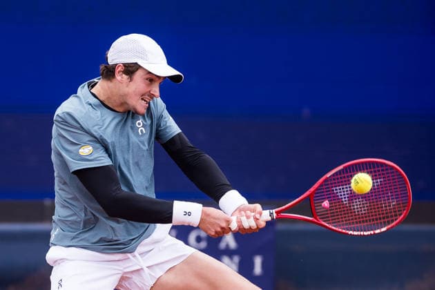 MUNICH, GERMANY - APRIL 15: Joao Fonseca (BRA) during the BMW Open by Bitpanda Singles match between Arthur Rinderknech (FRA) vs Joao Fonseca (BRA) at MTTC Iphitos on April 15, 2026 in Munich, Germany. Bavaria Germany Copyright: xSteffiexWunderlx