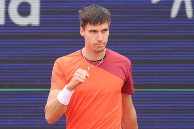 Fabian Marozsan (HUN) Jubel, jubelt, am Spielende, Tennis BMW Open by Bitpanda 2026 ATP, Tennis Herren 500 München 15.04.2026 FOTO: Mladen Lackovic LakoPress