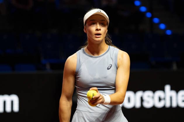 Zeynep Sonmez (TUR) im Bild, GER, Zeynep Sonmez vs. Jasmine Paolini, Tennis, ATP, Tennis Herren Turnier, WTA, Tennis Damen 500, Porsche Tennis Grand-Prix, 15.04.2026, GER, Zeynep Sonmez vs. Jasmine Paolini, Tennis, ATP-Turnier, WTA 500, Porsche Tennis Grand-Prix, 15.04.2026, Stuttgart Copyright: xEibner-Pressefoto EdwardxCheungx EP_ECG