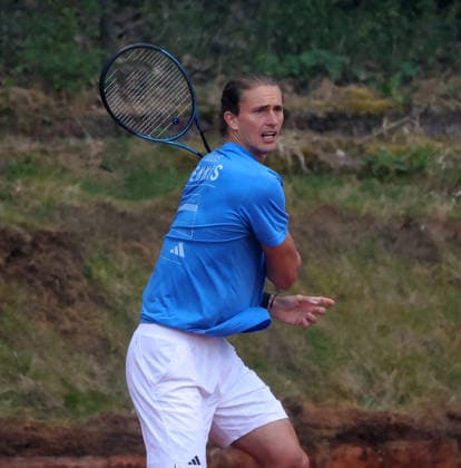 15.04.2026, BMW Open 2026 MTTC Iphitos Muenchen, Tennis , im Bild: Alexander Zverev trainiert