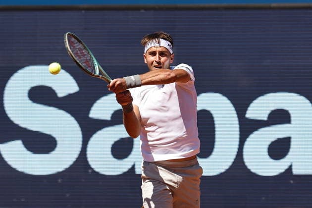 Tomas Martin Etcheverry (ARG), APRIL 15, 2026 - Tennis : Etcheverry during singles 2nd round match against Nuno Borges on the Barcelona Open Banc Sabadell tennis tournament at the Real Club de Tenis de Barcelona in Barcelona, Spain. Noxthirdxpartyxsales  aflo_327026168