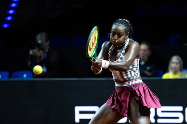 Alycia Parks (USA) im Bild am Ball, Alycia Parks (USA) vs Noma Noha Akugue (Deutschland), 1. Runde, GER, Porsche Tennis Grand Prix Stuttgart, WTA, Tennis Damen 500, 15.04.2026 GER, Porsche Tennis Grand Prix Stuttgart, WTA 500, 15.04.2026 Stuttgart Copyright: xEibner-Pressefoto Memmlerx EP_MMR