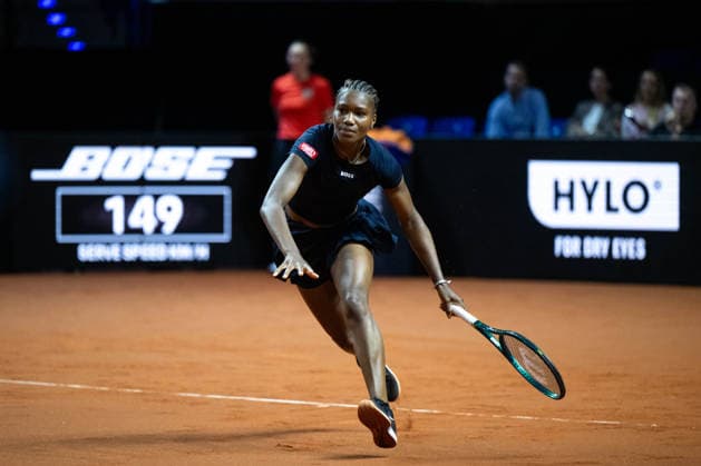 Noma Noha Akugue (Deutschland) im Bild, Alycia Parks (USA) vs Noma Noha Akugue (Deutschland), 1. Runde, GER, Porsche Tennis Grand Prix Stuttgart, WTA, Tennis Damen 500, 15.04.2026 GER, Porsche Tennis Grand Prix Stuttgart, WTA 500, 15.04.2026 Stuttgart Copyright: xEibner-Pressefoto Memmlerx EP_MMR