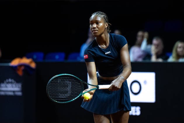 Noma Noha Akugue (Deutschland) im Bild, Alycia Parks (USA) vs Noma Noha Akugue (Deutschland), 1. Runde, GER, Porsche Tennis Grand Prix Stuttgart, WTA, Tennis Damen 500, 15.04.2026 GER, Porsche Tennis Grand Prix Stuttgart, WTA 500, 15.04.2026 Stuttgart Copyright: xEibner-Pressefoto Memmlerx EP_MMR