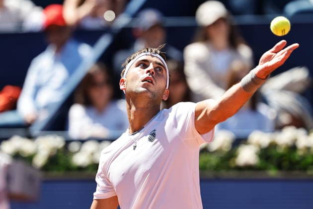 Tomas Martin Etcheverry (ARG), APRIL 15, 2026 - Tennis : Etcheverry during singles 2nd round match against Nuno Borges on the Barcelona Open Banc Sabadell tennis tournament at the Real Club de Tenis de Barcelona in Barcelona, Spain. Noxthirdxpartyxsales  aflo_327026339