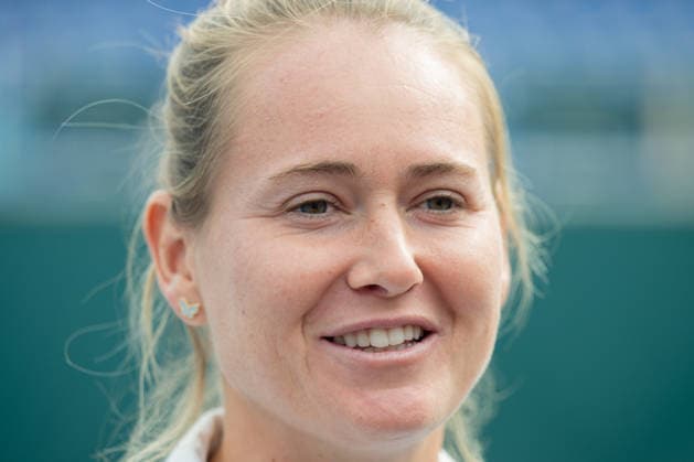 Czech tennis player Marie Bouzkova during the press conference, PK, Pressekonferenz to WTA, Tennis Damen Prague Open tournament in Prague, Czech Republic, April 15, 2026, which will take place from July 20th to 26th in Stvanice, Prague, Czech Republic. (CTKxPhoto OndrejxDeml) CTKPhotoP2026041507052  CTKPhotoP2026041507052
