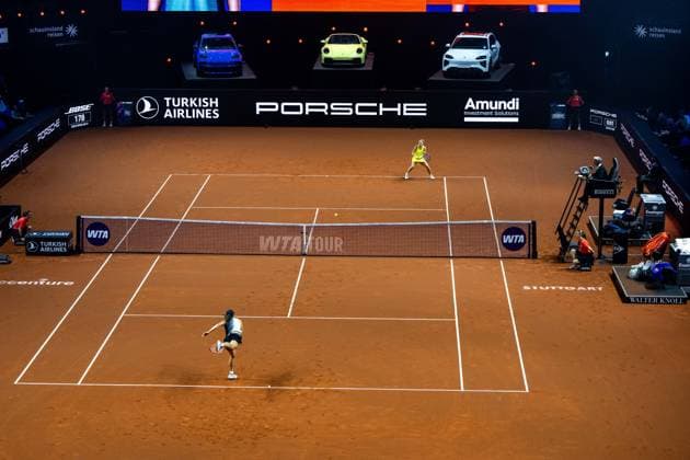 Laura Siegemund (Deutschland) vs Iga Swiatek (Polen), GER, Porsche Tennis Grand Prix Stuttgart, WTA, Tennis Damen 500, 15.04.2026 GER, Porsche Tennis Grand Prix Stuttgart, WTA 500, 15.04.2026 Stuttgart Copyright: xEibner-Pressefoto Memmlerx EP_MMR