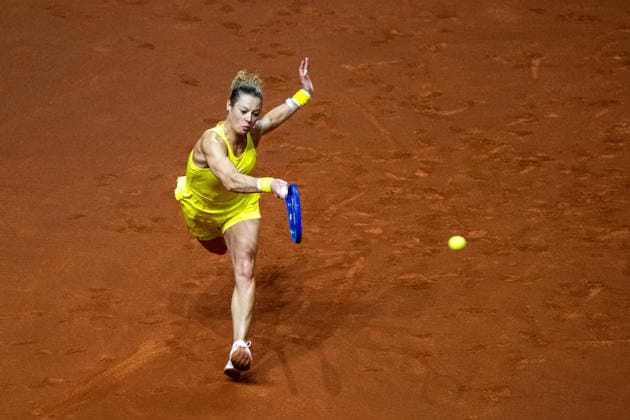Laura Siegemund (Deutschland) im Bild, Laura Siegemund (Deutschland) vs Iga Swiatek (Polen), GER, Porsche Tennis Grand Prix Stuttgart, WTA, Tennis Damen 500, 15.04.2026 GER, Porsche Tennis Grand Prix Stuttgart, WTA 500, 15.04.2026 Stuttgart Copyright: xEibner-Pressefoto Memmlerx EP_MMR