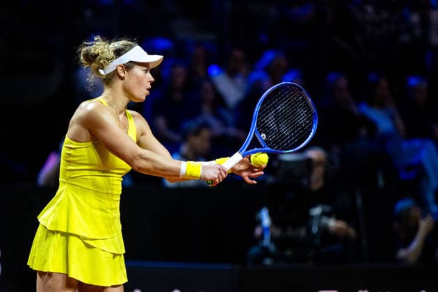 Laura Siegemund (Deutschland) im Bild, Laura Siegemund (Deutschland) vs Iga Swiatek (Polen), GER, Porsche Tennis Grand Prix Stuttgart, WTA, Tennis Damen 500, 15.04.2026 GER, Porsche Tennis Grand Prix Stuttgart, WTA 500, 15.04.2026 Stuttgart Copyright: xEibner-Pressefoto Memmlerx EP_MMR