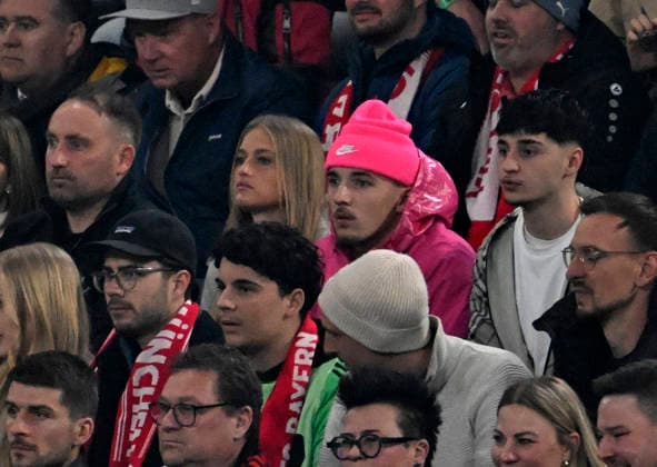 RECORD DATE NOT STATED 15.04.2026, Fussball UEFA Championsleague 2025 2026: Viertelfinale Rückspiel, FC Bayern München - Real Madrid, in der Allianz-Arena München, Freundin von Lennart Karl (Bayern München), Model Zoe Käpple (Deutschland)