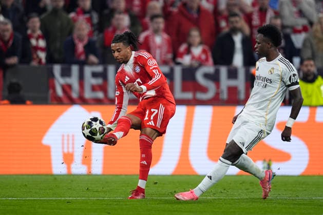 April 15, 2026, Munich, Bavaria, Germany: Michael Olise of Bayern Munich in action during the UEFA Champions League 2025 26 Quarter-Final Second Leg match between FC Bayern MoÂ¼nchen and Real Madrid CF at Allianz Arena on April 15, 2026 in Munich, Germany. FC Bayern Munich V Real Madrid CF - UEFA Champions League 2025 26 Quarter-Final Second Leg  - ZUMAa181 20260415_zaa_a181_249 Copyright: xDennisxAgyemanx