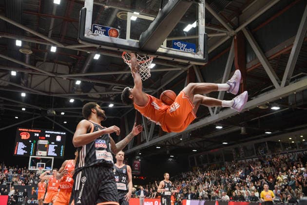 easyCredit Basketball Bundesliga, 23. Spieltag, Niners Chemnitz -Ratiopharm Ulm 15.04.2026 ab 20:00 Uhr Chemnitz, Chemnitz Arena Im Foto: Kostja Mushidi(11) easyCredit Basketball Bundesliga, 23. Spieltag, Niners Chemnitz - Ratiopharm Ulm Chemnitz Sachsen Deutschland *** easyCredit Basketball Bundesliga, Matchday 23, Niners Chemnitz Ratiopharm Ulm 15 04 2026 from 20 Copyright: xEHLxMedia MichelxKöhlerx 202602003-Niners Chemnitz-Ratiopharm Ulm_058