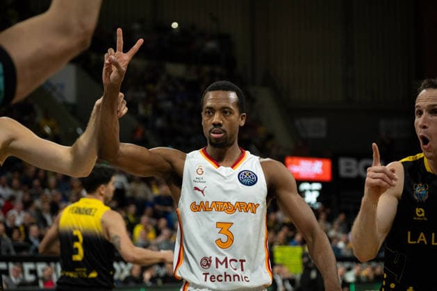 La Laguna Tenerife v Galatasaray - Basketball Champions League CANARY ISLAND, SPAIN - APRIL 15: Errick McCollum of Galatasary during last match of quarter-finals of Basketball Champions League match between Galatasaray and La Laguna Tenerife at Santiago Martín in San Cristobal de la Laguna, Canary Islands, Spain on April 15, 2026. Andres Gutierrez Anadolu Canary Island Spain. Editorial use only. Please get in touch for any other usage.  Copyright: x2026xAnadoluxAndresxGutierrezx