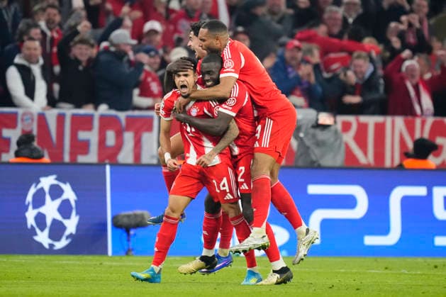 FC Bayern München v Real Madrid CF - UEFA Champions League 2025 26 Quarter-Final Second Leg Luis Diaz left winger of Bayern Munchen and Colombia celebrates after scoring his sides first goal during the UEFA Champions League 2025 26 Quarter-Final Second Leg match between FC Bayern München and Real Madrid CF at Football Arena Munich on April 15, 2026 in Munich, Germany. Munich Germany  Copyright: xJosexBretonx originalFilename:bretonhernandez-fcbayern260415_npvzF.jpg