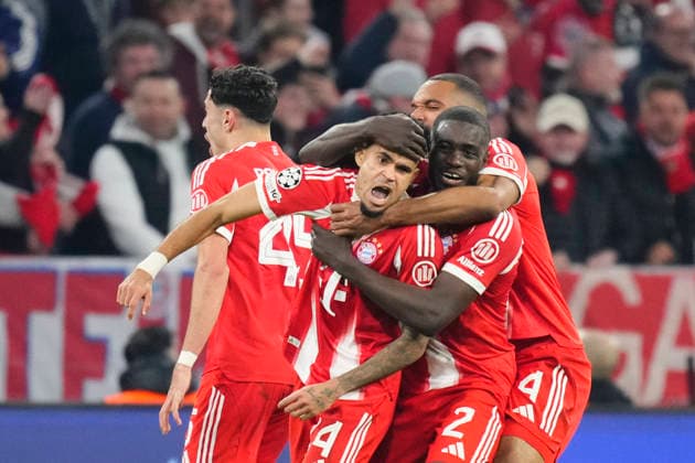 FC Bayern München v Real Madrid CF - UEFA Champions League 2025 26 Quarter-Final Second Leg Luis Diaz left winger of Bayern Munchen and Colombia celebrates after scoring his sides first goal during the UEFA Champions League 2025 26 Quarter-Final Second Leg match between FC Bayern München and Real Madrid CF at Football Arena Munich on April 15, 2026 in Munich, Germany. Munich Germany  Copyright: xJosexBretonx originalFilename:bretonhernandez-fcbayern260415_np4bc.jpg