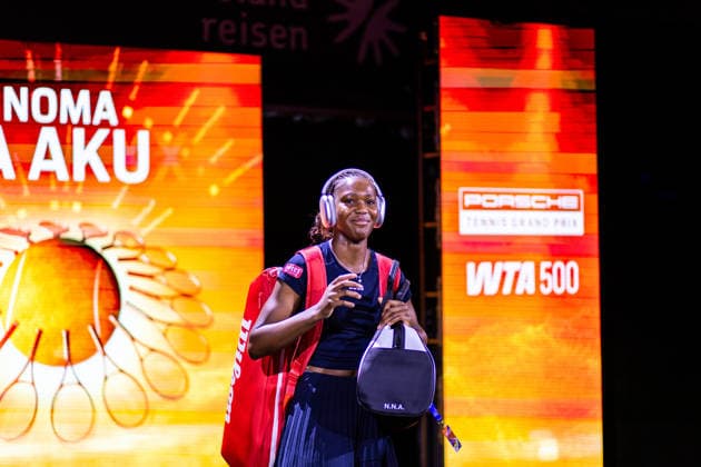 15.04.26 Porsche Tennis Grand Prix Stuttgart Deutschland, Stuttgart, 15.04.2026, Tennis, Porsche Tennis Grand Prix Stuttgart: Noma Noha Akugue (Deutschland).