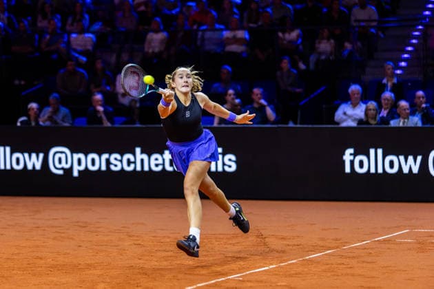 15.04.26 Porsche Tennis Grand Prix Stuttgart Deutschland, Stuttgart, 15.04.2026, Tennis, Porsche Tennis Grand Prix Stuttgart: Mirra Andreeva (Russland).