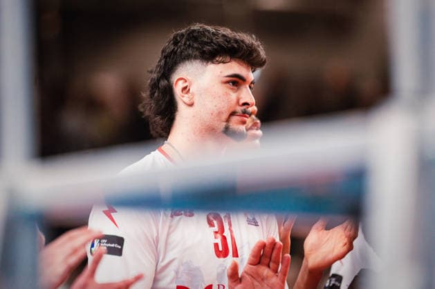 CEV Cup: SVG Lüneburg - Gas Sales Bluenergy Piacenza, 15.04.2026 Joris Seddik (31, Gas Sales Bluenergy Piacenza); CEV Volleyball Cup, Finale, Hinspiel: SVG Lüneburg vs. Gas Sales Bluenergy Piacenza am 15.04.2026 in der LKH-Arena, Lüneburg Copyright: xBEAUTIFULxSPORTS Tonhäuserx