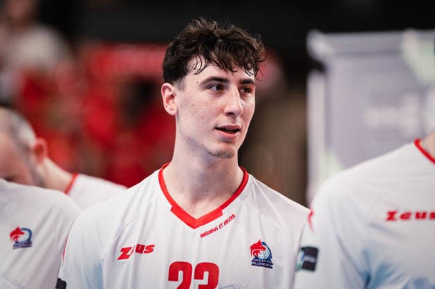 CEV Cup: SVG Lüneburg - Gas Sales Bluenergy Piacenza, 15.04.2026 Alessandro Bovolenta (23, Gas Sales Bluenergy Piacenza); CEV Volleyball Cup, Finale, Hinspiel: SVG Lüneburg vs. Gas Sales Bluenergy Piacenza am 15.04.2026 in der LKH-Arena, Lüneburg Copyright: xBEAUTIFULxSPORTS Tonhäuserx