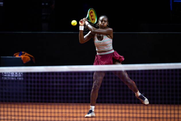 Alycia Parks (USA) im Bild, Alycia Parks (USA) vs Noma Noha Akugue (Deutschland), 1. Runde, GER, Porsche Tennis Grand Prix Stuttgart, WTA, Tennis Damen 500, 15.04.2026 GER, Porsche Tennis Grand Prix Stuttgart, WTA 500, 15.04.2026 Stuttgart Copyright: xEibner-Pressefoto Memmlerx EP_MMR