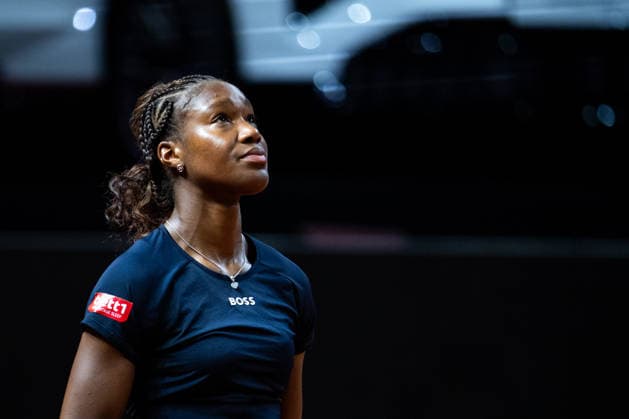 Noma Noha Akugue (Deutschland) im Bild, Alycia Parks (USA) vs Noma Noha Akugue (Deutschland), 1. Runde, GER, Porsche Tennis Grand Prix Stuttgart, WTA, Tennis Damen 500, 15.04.2026 GER, Porsche Tennis Grand Prix Stuttgart, WTA 500, 15.04.2026 Stuttgart Copyright: xEibner-Pressefoto Memmlerx EP_MMR