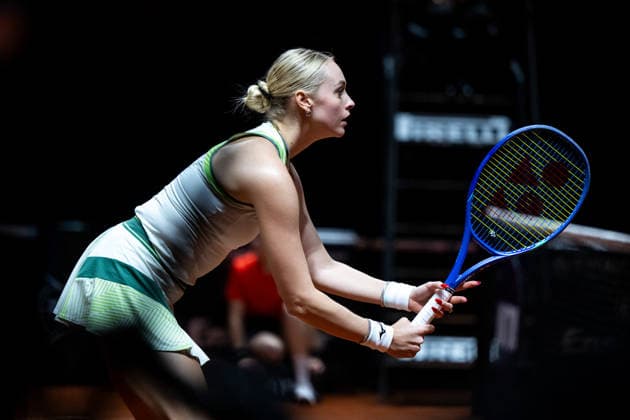 Fanny Stollar (Ungarn) im Bild, Viertelfinale Doppel, GER, Porsche Tennis Grand Prix Stuttgart, WTA, Tennis Damen 500, 15.04.2026 GER, Porsche Tennis Grand Prix Stuttgart, WTA 500, 15.04.2026 Stuttgart Copyright: xEibner-Pressefoto Memmlerx EP_MMR