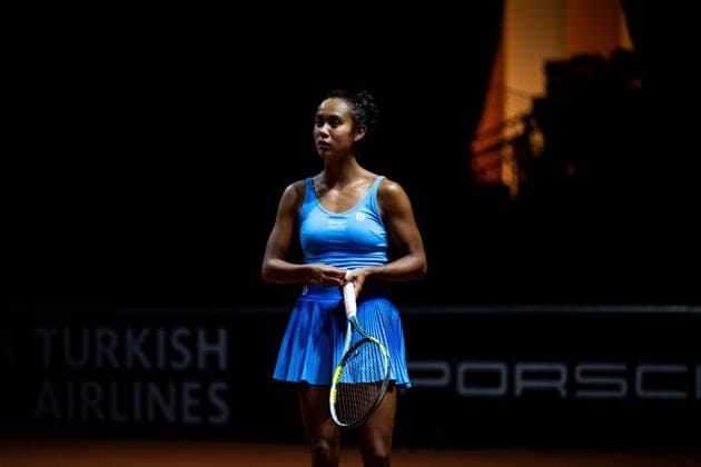 Leylah Fernandez (Kanada), Viertelfinale Doppel, GER, Porsche Tennis Grand Prix Stuttgart, WTA, Tennis Damen 500, 15.04.2026 GER, Porsche Tennis Grand Prix Stuttgart, WTA 500, 15.04.2026 Stuttgart Copyright: xEibner-Pressefoto Memmlerx EP_MMR