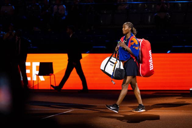 Noma Noha Akugue (Deutschland) im Bild, Alycia Parks (USA) vs Noma Noha Akugue (Deutschland), 1. Runde, GER, Porsche Tennis Grand Prix Stuttgart, WTA, Tennis Damen 500, 15.04.2026 GER, Porsche Tennis Grand Prix Stuttgart, WTA 500, 15.04.2026 Stuttgart Copyright: xEibner-Pressefoto Memmlerx EP_MMR