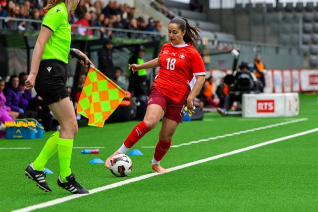 Fussball: Europa: UEFA U19 Europameisterschaft Frauen 2026 - Qualifikation, 15.04.2026 - Schweiz U19 Frauen vs. England U19 Frauen - Stadion Tissot Arena (Biel Bienne, Schweiz); Melissa Rondalli (Schweiz, 18) Biel Bienne Tissot Arena Bern Schweiz Copyright: xAmiirxAmedjouax