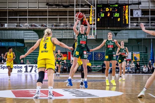 Basketball Berlin 15.04.2026 DBBL 1. Bundesliga Saison 2025 2026 Playoffs Halbfinale Spiel 3 Alba Berlin - Rutronik Stars Keltern Makenna Marisa (Keltern, No.20)