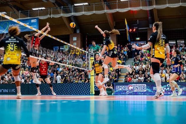 15.04.2026, GER, Volleyball, 1.Bl, Frauen, Saison 25 26, Finale PlayOff (Best of 5), VfB 91 Suhl Lotto Thueringen - Dresdner SC Monika Brancuska (VfB 91 Suhl Lotto Thueringen) 98527 Suhl Sporthalle Wolfsgrube Thüringen Deutschland