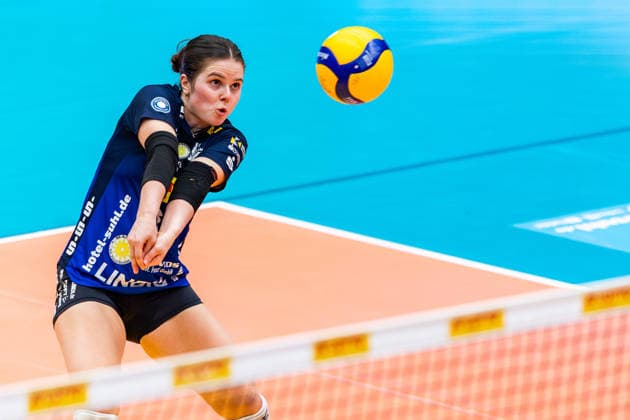 15.04.2026, GER, Volleyball, 1.Bl, Frauen, Saison 25 26, Finale PlayOff (Best of 5), VfB 91 Suhl Lotto Thueringen - Dresdner SC Emma Sambale (VfB 91 Suhl Lotto Thueringen) 98527 Suhl Sporthalle Wolfsgrube Thüringen Deutschland