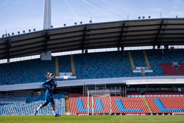 260416 Johanna Rytting Kaneryd of the Swedish women s national football team during a training session on April 16, 2026 in Gothenburg. Photo: Mathias Bergeld BILDBYRAN kod MB MB1364 fotboll football soccer fotball vm-kval kval fifa womens world cup qualifier qualifier träning practice training sverige sweden dam bbeng women kvinner Copyright: MATHIASxBERGELD BB260416MB005